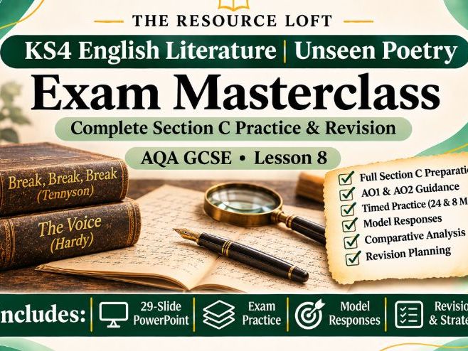 KS4 English Literature | Unseen Poetry | Exam Masterclass & Revision | PowerPoint | AQA GCSE