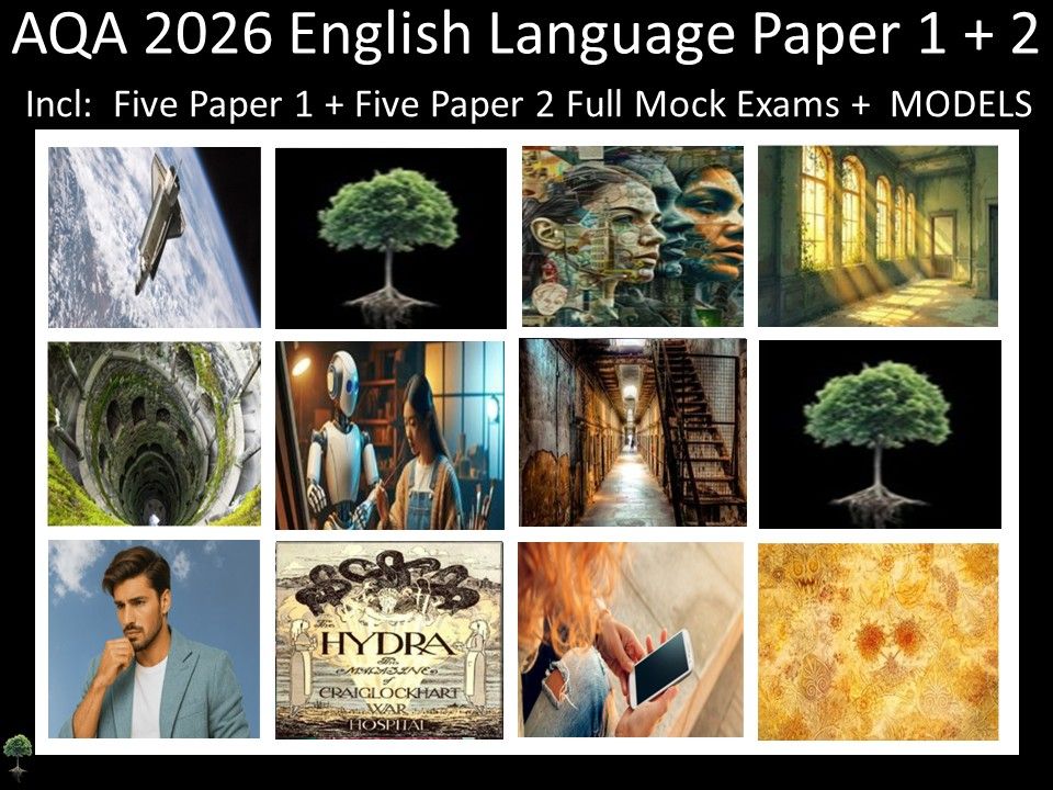 Ten AQA 2026 English Language Paper 1 + 2 Mocks | MODELS