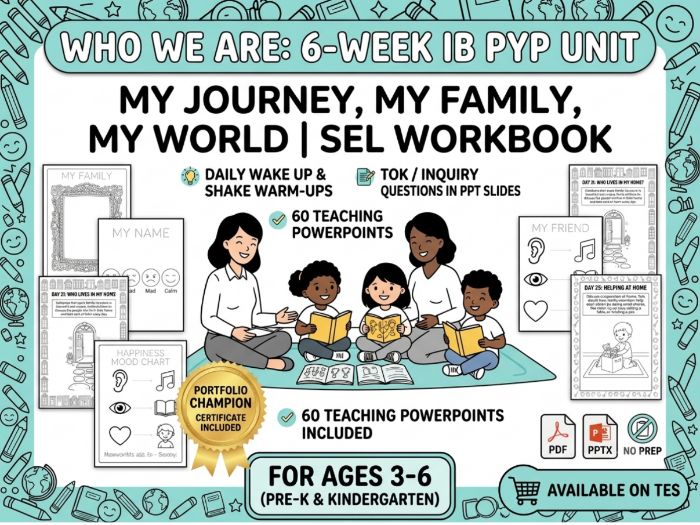Me, My Family & My Friends: PYP 'Who We Are' Social-Emotional Learning Pack