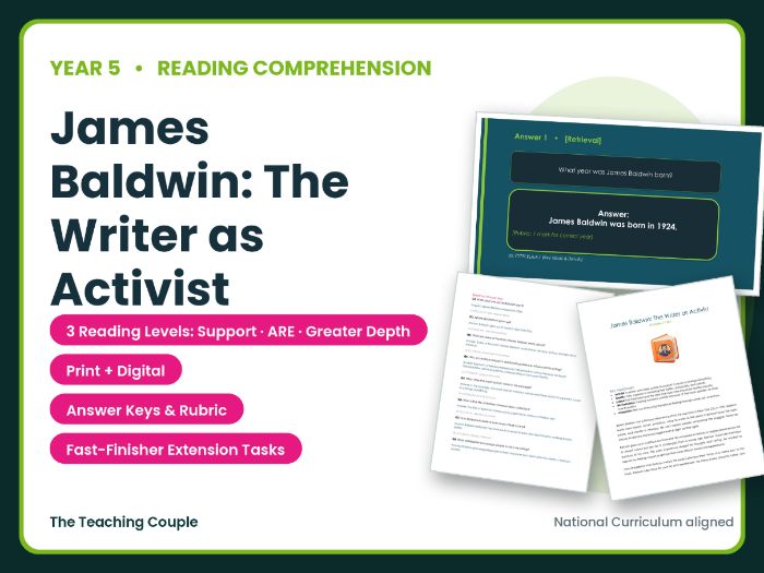 A Talk to Teachers: James Baldwin's Critique of American Education | Year 10 English Unit
