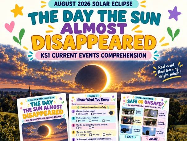 Solar Eclipse 2026 KS1 Comprehension