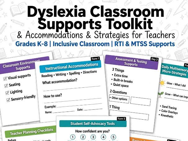 Dyslexia Classroom Supports Toolkit | Accommodations & Strategies for Teachers