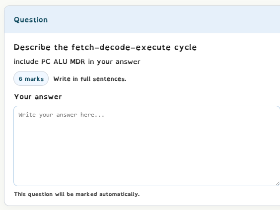 OCR GCSE Computer Science System Architecture – FREE Self-Marking Exam