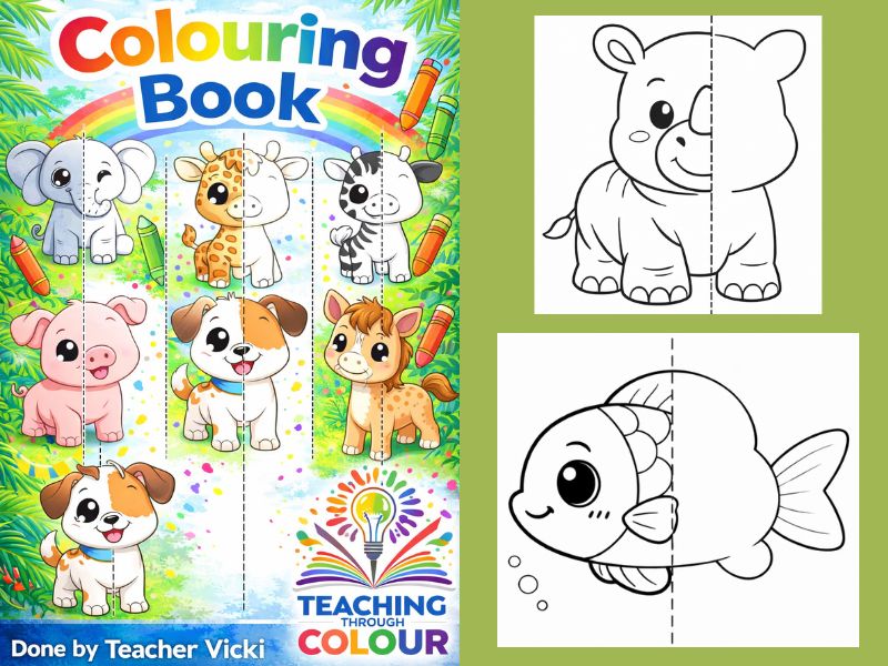 Incomplete Animals Coloring Worksheets | Finish the Picture Activity