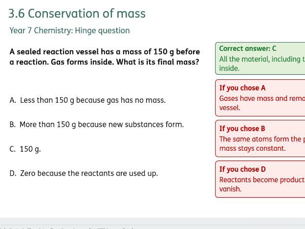 Chemistry KS3 Activate 1 - Hinge questions