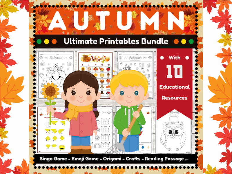 Ultimate Fall Activities Bundle : Engaging September & October Printables