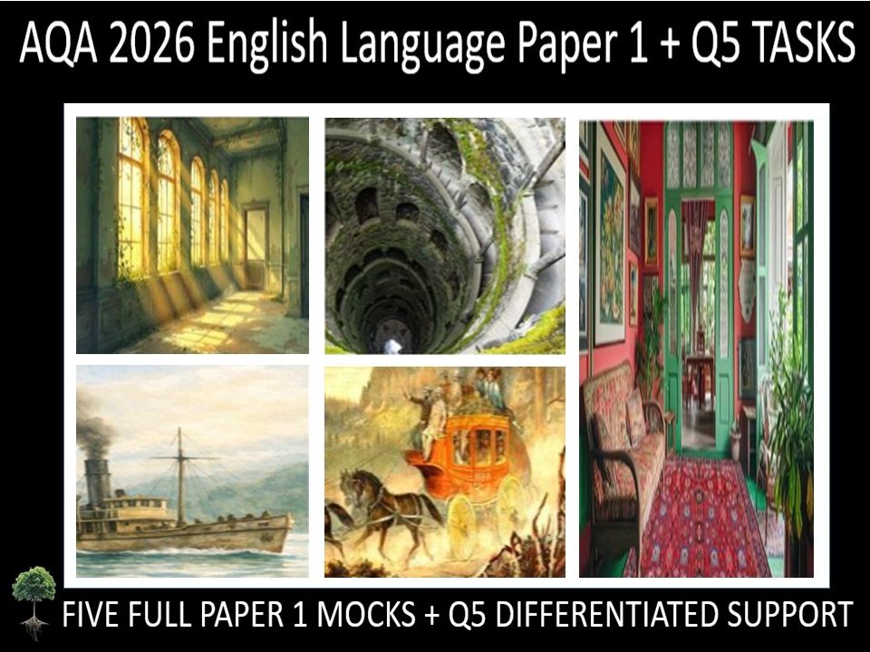 Five AQA 2026 GCSE English Language Paper 1 Mocks | Q5 TASKS