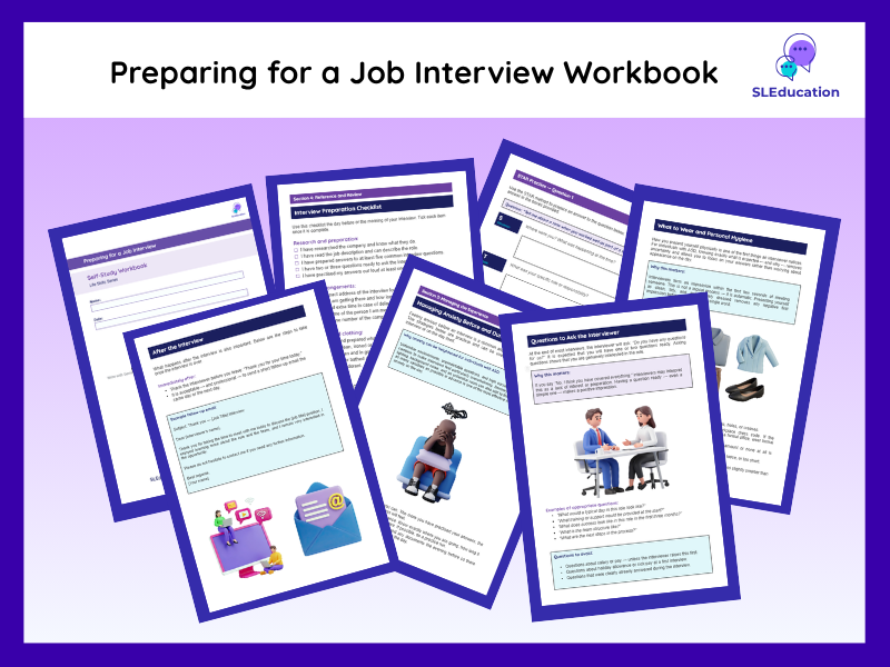 Preparing for a Job Interview | Life Skills for ASD | Self-Study Workbook