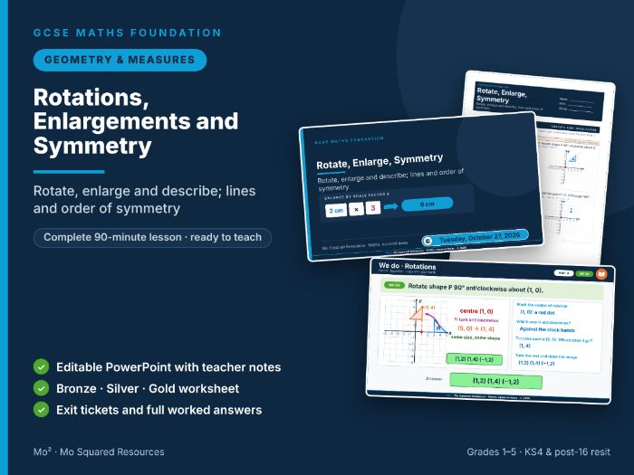 Rotations, Enlargements and Symmetry – GCSE Maths Foundation Lesson