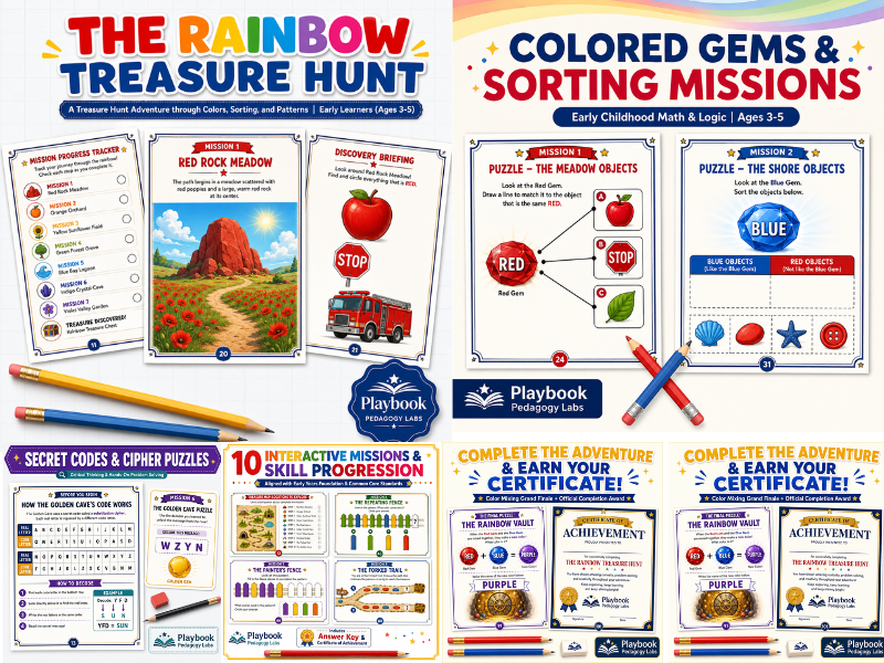 The Rainbow Treasure Hunt: A Treasure Hunt Adventure through Colors, Sorting, and Patterns