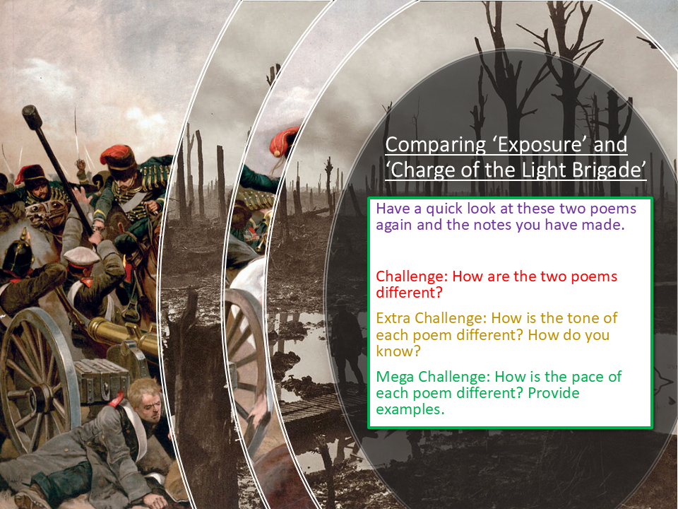Power and Conflict - Exposure and Charge of the Light Brigade