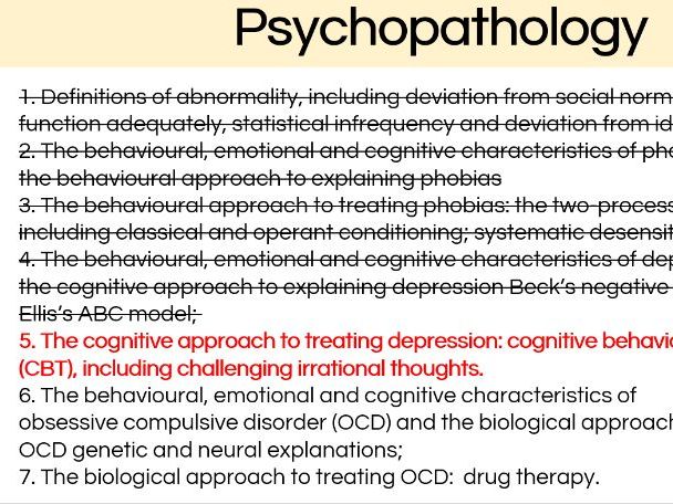 Paper 1: Psychopathology - AQA A-Level Psychology