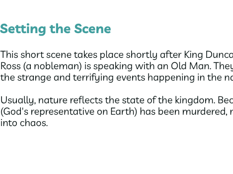 Macbeth - Act 2, Scene 4 - Hall in the palace