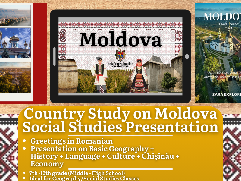 Moldova Country Study - Geography + Social Studies Presentation - Eastern Europe