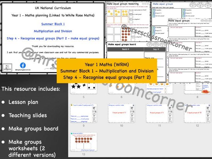 Make equal groups - Year 1 WRM Summer Blk 1 - Multiplication and Division Step 4 (Part 2)