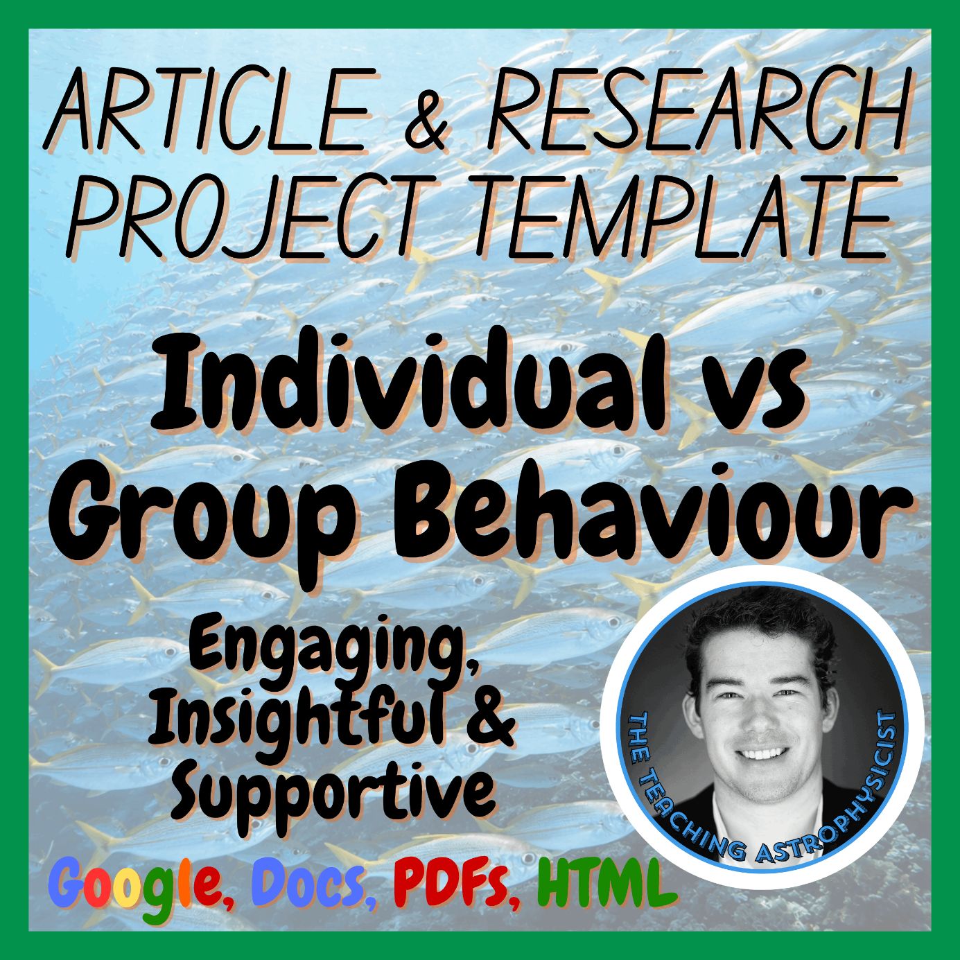 Individual vs Group Behavior | Science Articles + Research Project Template Set