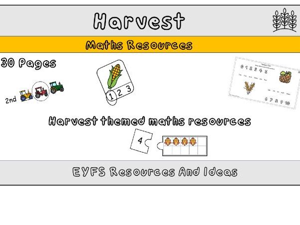Harvest Maths Activities – 30 Pages | EYFS & KS1