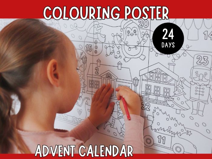 Colouring Poster - Printable Advent Calendar