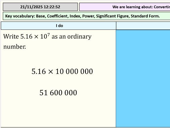 Converting To and From Standard Form  - Full Lesson