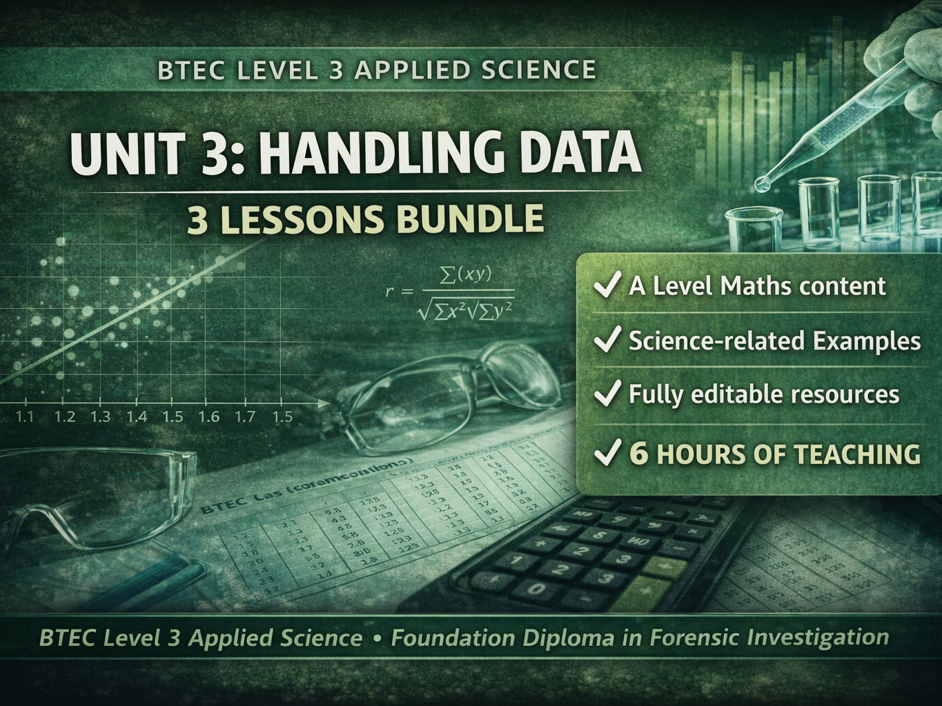 BTEC Level 3 Applied Science Unit 3 Statistics lessons