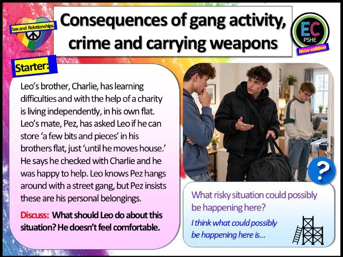 Gangs, Organised Crime and Weapons PSHE