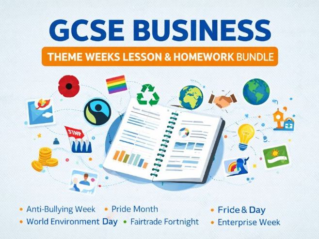 GCSE Business Theme Weeks Lesson & Worksheet Bundle