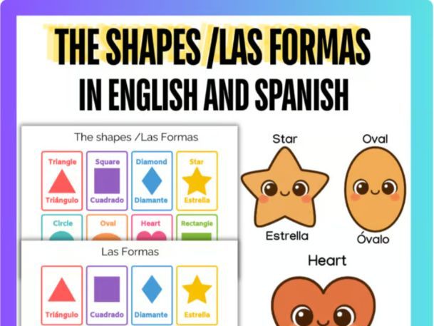 2D Shapes In Spanish And English | Las Formas en Ingles y Español