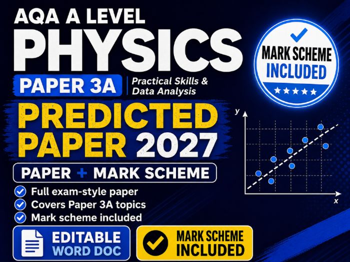 AQA A Level Physics Paper 3A Predicted Paper and Mark Scheme 2027 | Practical