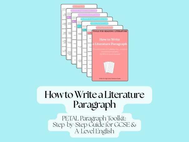 How to Write Literary Paragraphs - Printable PETAL Toolkit (GCSE & A-Level)