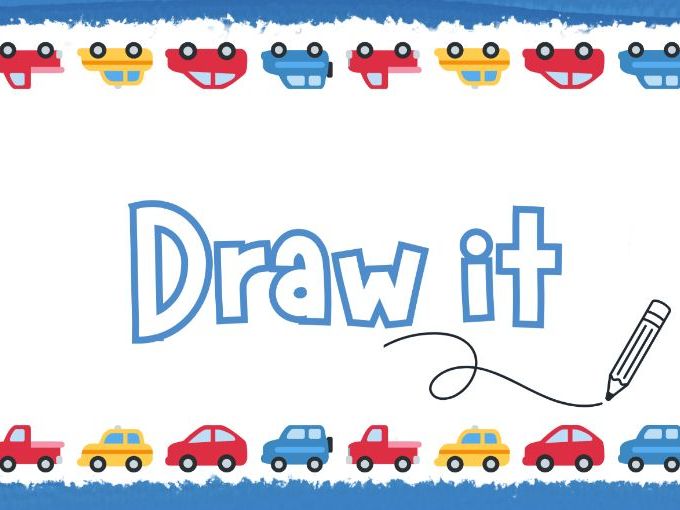 Construction area display cards | think it, explain it. make it, draw it.