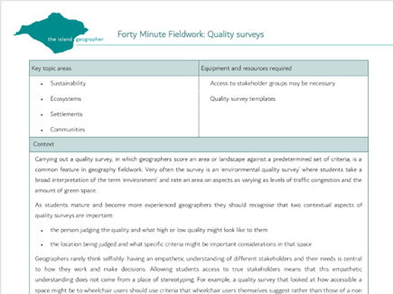 Forty minute fieldwork: Quality Surveys