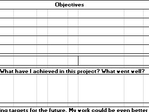 Art project student evaluation form