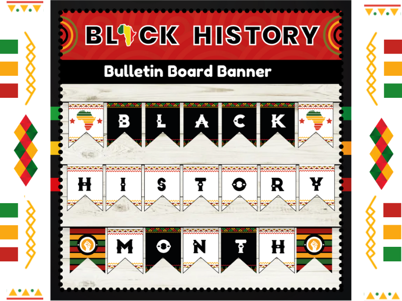 Black History Month Bulletin Board Decor : Vibrant and Engaging Banners