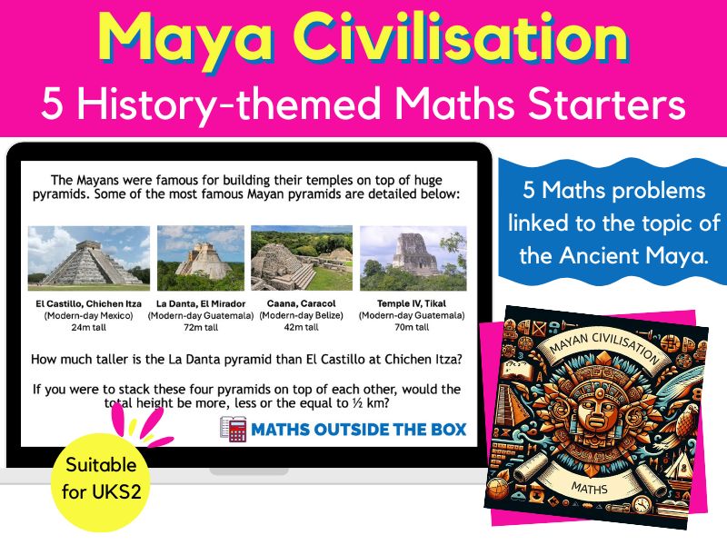Maya Civilisation Maths Starters for UKS2