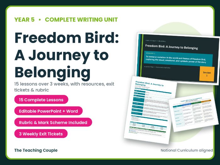 Freedom Bird: A Journey to Belonging | Year 5 English Unit