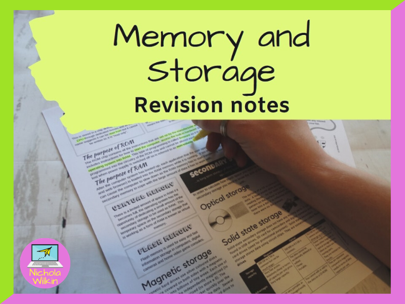 Memory and Storage Revision Knowledge Organiser