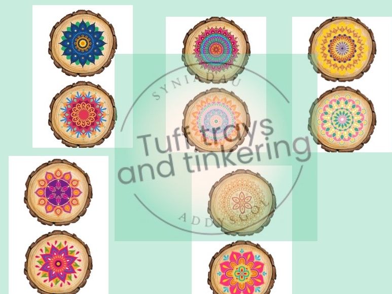 rangoli log slice diwali hindu hinduism re early years ks1 ks2 role play