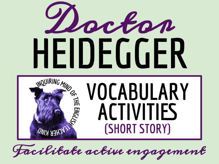 "Dr. Heidegger's Experiment" Vocabulary Worksheet, Crossword Puzzle, and Word Search