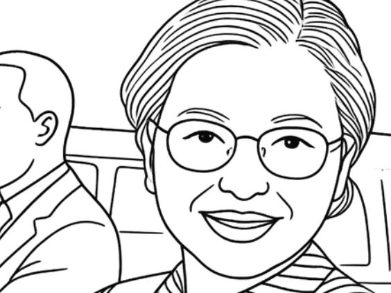 Rosa Parks Colouring Sheet
