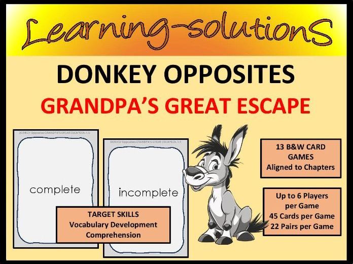 GRANDPA'S GREAT ESCAPE -13  DONKEY Card Games