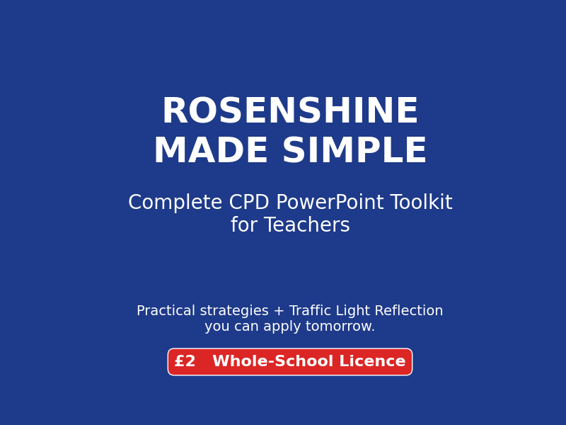 Rosenshine Made Simple (with action steps)