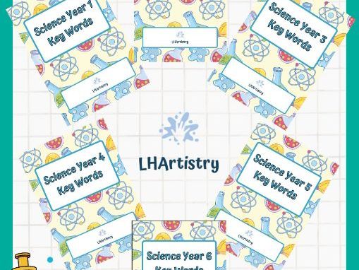 Primary Science Key Vocabulary Booklets – Year 1-6 Dual Language Widgets (Arabic/English)