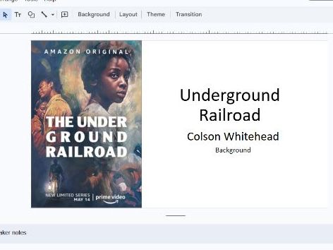 Cambridge A-level English Literature: NOVEL: The Underground Railroad by Colson Whitehead