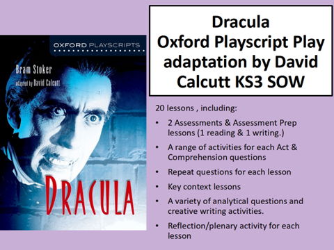 Dracula Oxford Playscript Play adaptation by David Calcutt KS3 SOW