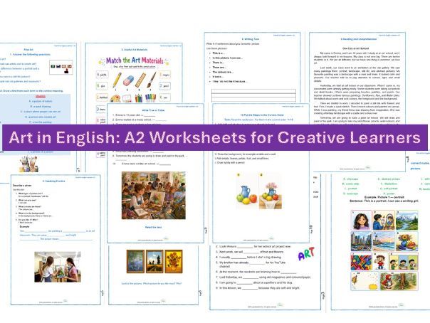 Art in English: A2 Worksheets for Creative Learners