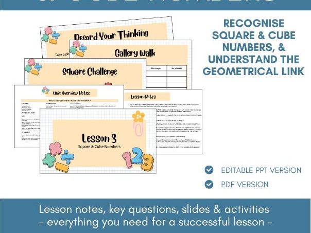Square & Cube Numbers | Lesson Notes, Slides & Activities | Year 6