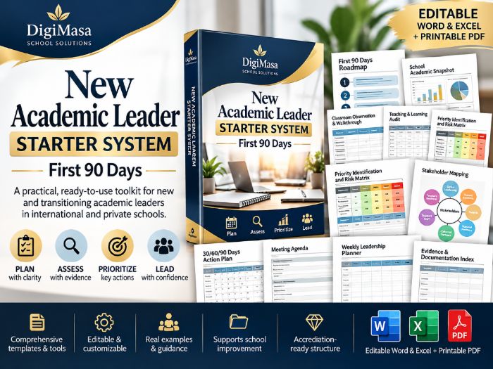 New Academic Leader Starter System | First 90 Days | School Leadership Toolkit