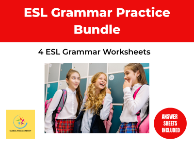 ESL Grammar Practice Bundle | 4 ESL Grammar Worksheets