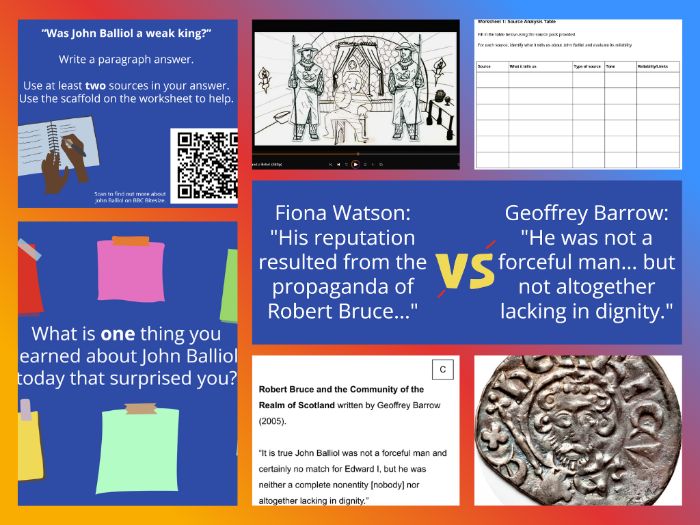 The Scottish Wars of Independence: John Balliol Evidence Analysis Lesson