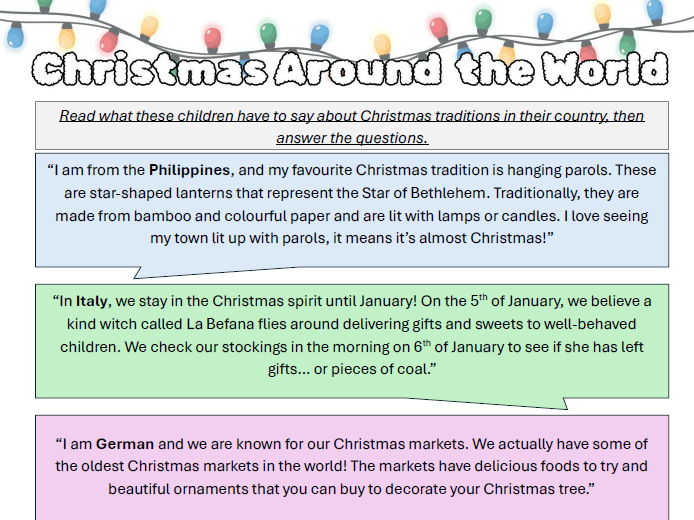 Christmas Around the World - Traditions